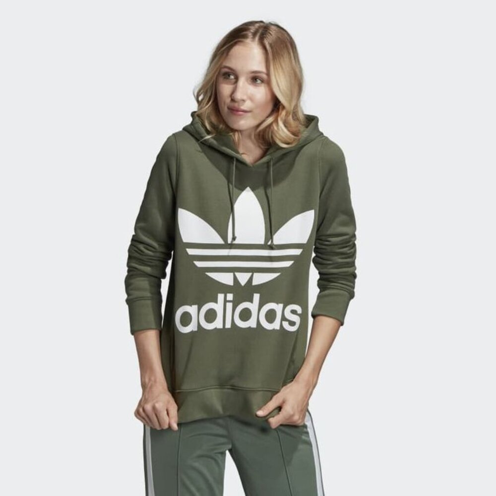 Adidas | Green Trefoil Hoodie
